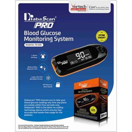 Diabascan Black Pro Glucometer with 25 Strips