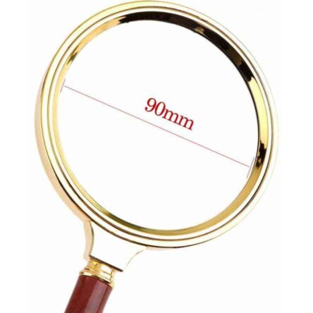 Stealodeal 90mm Maroon & Gold Magnifying Glass