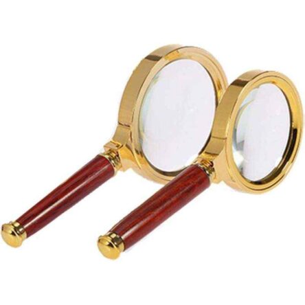 Stealodeal Combo of 60mm & 70mm Maroon Gold Magnifying Glass