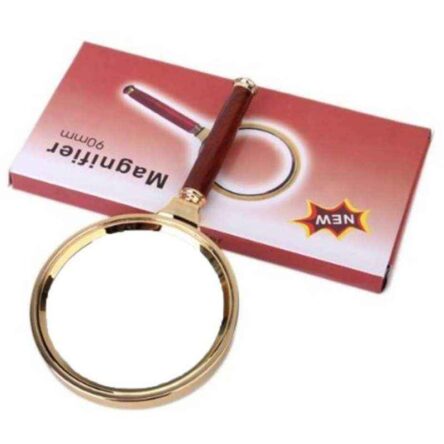 Stealodeal 90mm Maroon & Gold Magnifying Glass