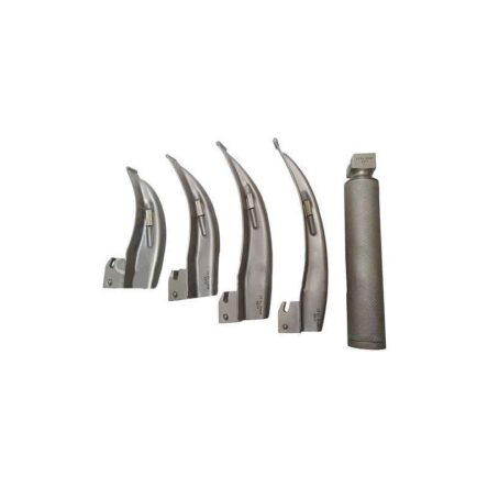 Divine Medicare Laryngoscope Stainless Steel Set with LED Lampand Light