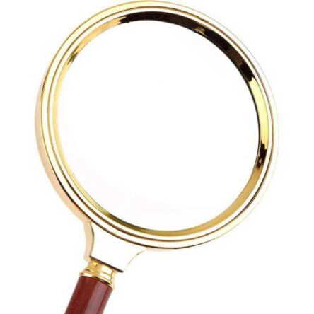 Stealodeal 90mm Maroon & Gold Magnifying Glass