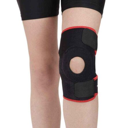 Strauss Neoprene Black Free Size Patella Adjustable Knee Support