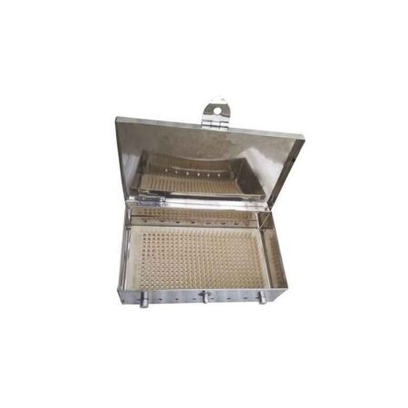 Divine Medicare Dental Square Stainless Steel Sterilizer Box with Silicon Mate