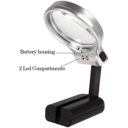 Stealodeal 65mm Black & Silver Magnifying Glass