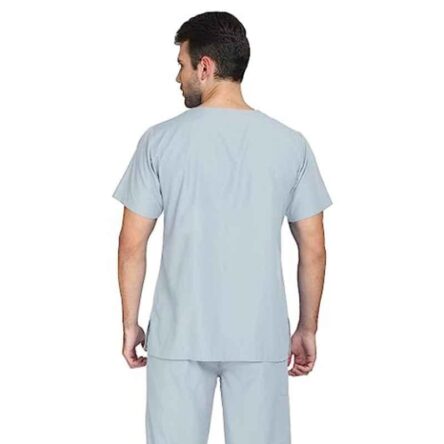 Indosurgicals Polyester & Cotton Grey Unisex Scrub Suit