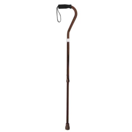 Fidelis Healthcare Mild Steel Brown Height Adjustable Single Walking Stick