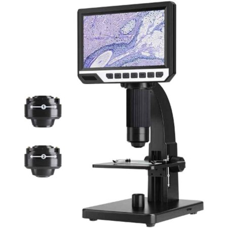 Microware 50-2000X 12MP 7 inch LCD Biological Microscope Compatible with Windows & Mac OS