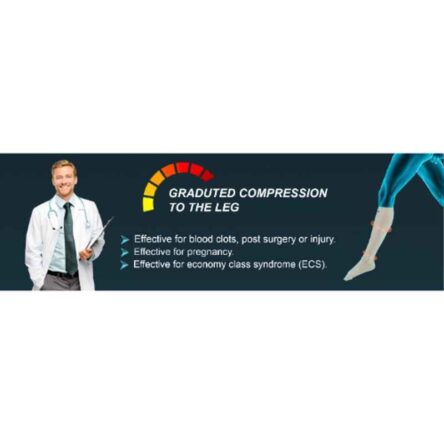 Tynor Compression Garment Leg Below Knee Closed Toe Support