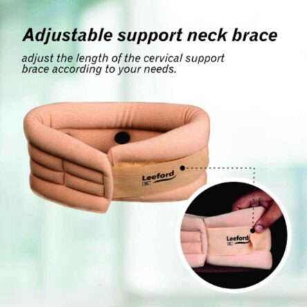 Leeford Cotton Skin Adjustable Soft Cervical Collar with Support