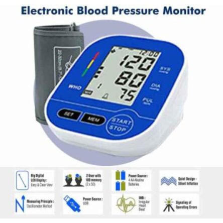 MCP Blue Fully Automatic Micro USB Compatible Blood Pressure Monitor