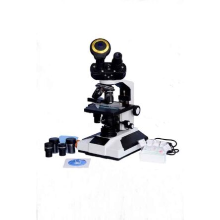 ESAW 40x-1500x Led Illumination Compound Binocular Microscope with Semi Plan Achro Objective & 3MP CMOS Camera & Kit