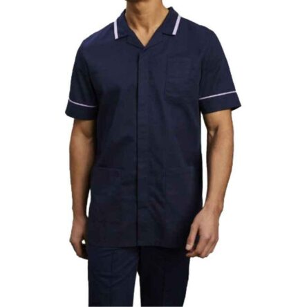 Superb Uniforms Polyester & Viscose Half Sleeves Nurse Tunic Top for Men