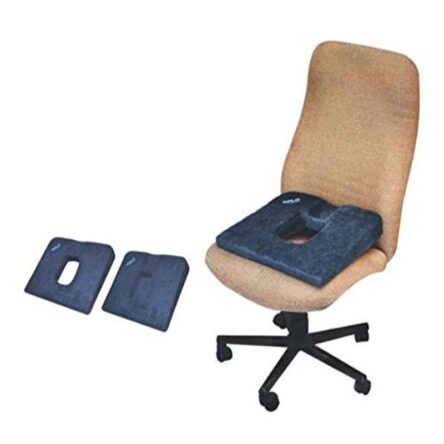 Salo Orthotics Polyurethane Square Blue Donut Cushion Covered Hole Orthopedic High Density Seat Cushion