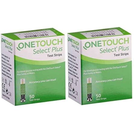 OneTouch 50 Pcs Select Plus Diabetes Test Strips Box (Pack of 2)