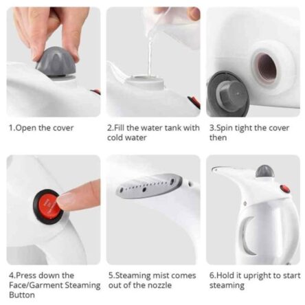 DeoDap 750W 200ml ABS Facial Handheld Portable Steamer