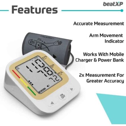 Pristyn Care beatXP BPM-123 White Fully Automatic Digital Blood Pressure Monitor