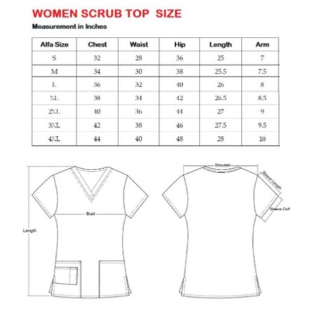 Superb Uniforms Polyester & Viscose White Half Sleeves V Neck Scrub for Women