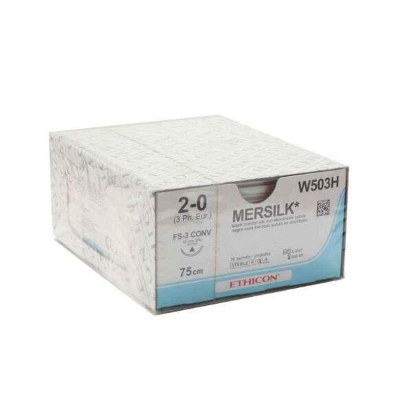 Ethicon NW5331 Mersilk 2-0 Black Braided Suture1