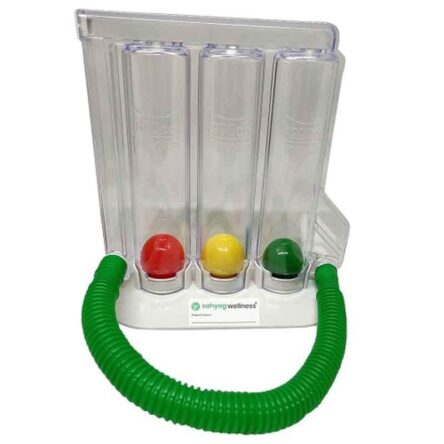 Sahyog Wellness Three Balls Breathing Respiratory Lung Exerciser with 1 Tube