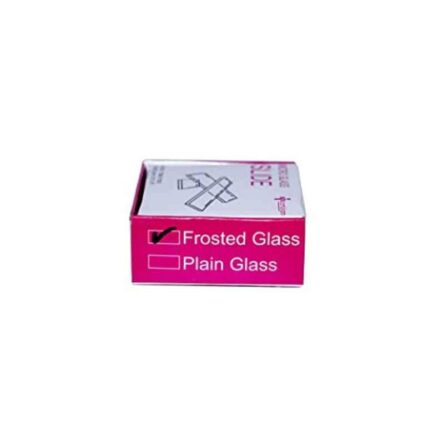 Clear & Sure 25.4×76.2mm Frosted Microscope Glass Slide with Ground Edges (Pack of 50)