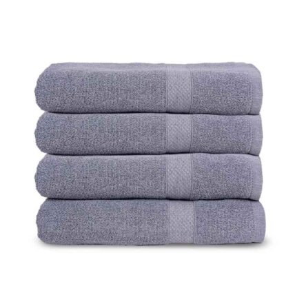 Rise N Shine 70x150cm 400GSM Cotton Brown Bath Towel for Men & Women (Pack of 4)