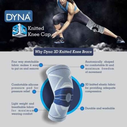 Dyna 3D Large Knitted Knee Brace (Right)