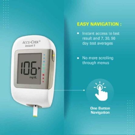 Accu-chek Instant S Meter Glucometer with 60 Instant Test Strips