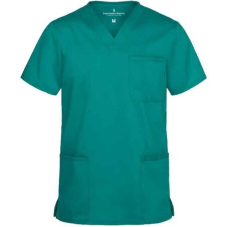 Superb Uniforms Polyester & Viscose Green1 Half Sleeves Surgical Scrub