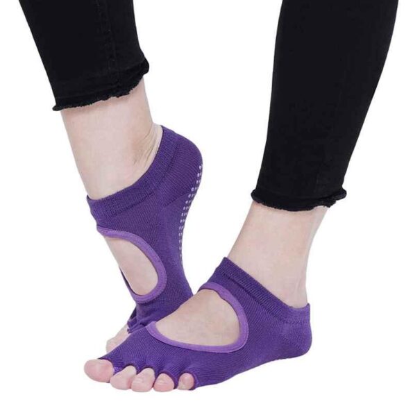 Strauss Purple Cotton Yoga Socks