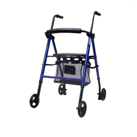 Rehamo Rollie ECO Aluminium Blue & Black Rollator with Wheels