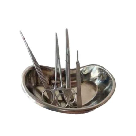 Forgesy 4 Pcs Stainless Steel Surgical Set with 6 inch Kidney Tray