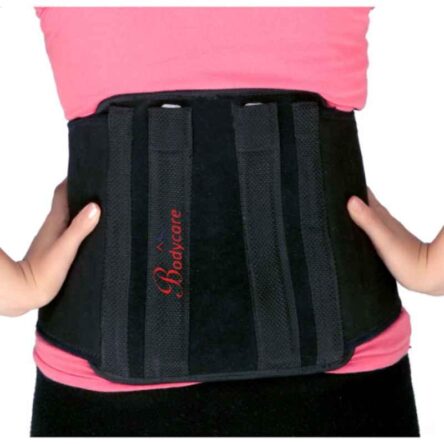 Bodycare Cotton & Elastic Black Contoured Sacro Lumbar Belt