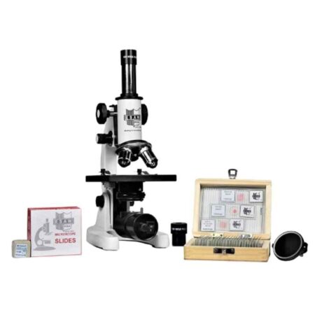 ESAW SM-25-02 100-675x Student Compound Biological Microscope with 25 Prepared Glass Slides