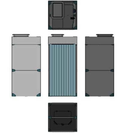 Dr Medapp LLTDC002 1500x1000x2130mm Power Coated MS Disinfection Chamber with Aluminium Flooring for 2 Peoples