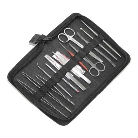 Forgesy 15 Pcs Stainless Steel Dissection Tool Kit with Case for Biology