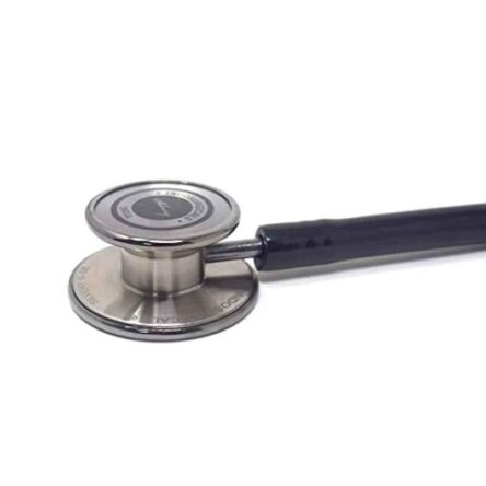 Indosurgicals Silvery III Stainless Steel Black Stethoscope