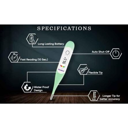 Ozocheck Flexi Fast Green Digital Thermometer with Flexible Tip