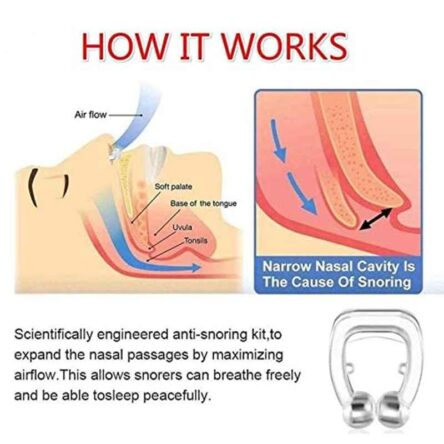 DeoDap Silicon Snore Free Nose Clip