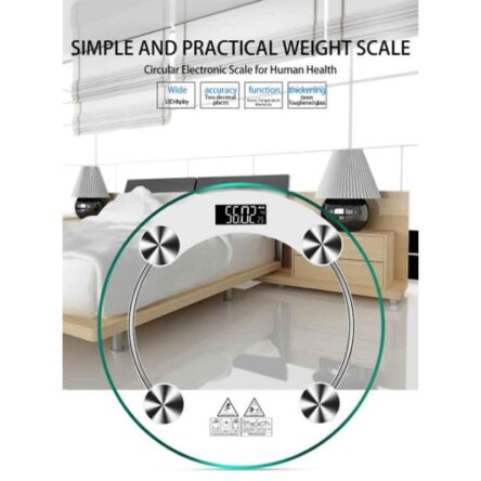 Acu-Check 180kg Glass Transparent Digital Bathroom Smart Weight Scale