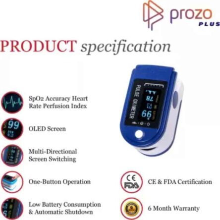 Prozo Plus Fingertip Pulse Oximeter with OLED Display