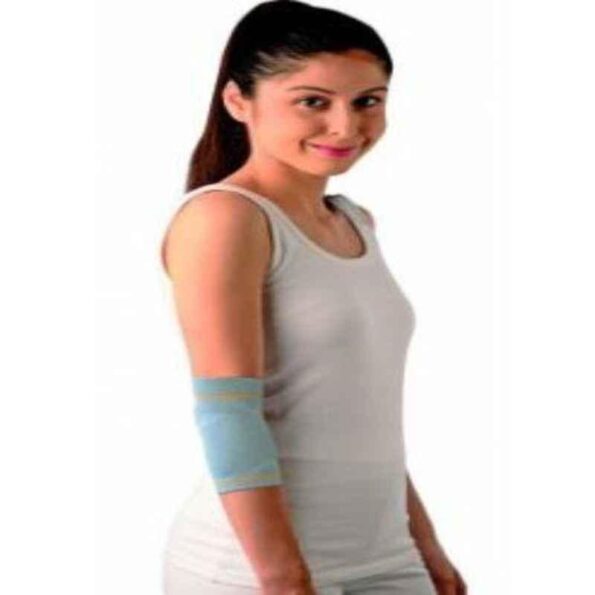 Vissco S Grey Elbow Support with Silicone Pad