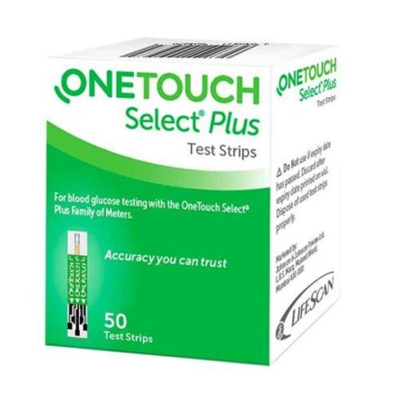 OneTouch Select Plus 50 Pcs Blood Glucose Test Strips Box