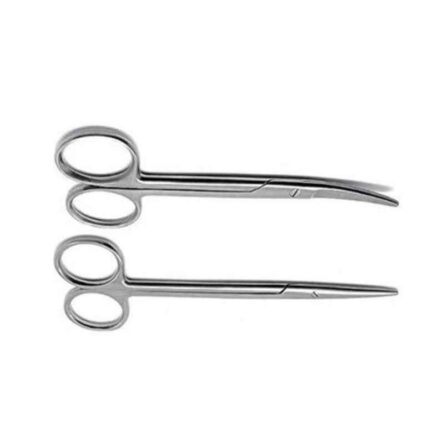 Tosh 2 Pcs 6 inch Stainless Steel Straight & Curved Surgical Scissor Set