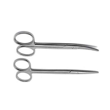 Tosh 2 Pcs 6 inch Stainless Steel Straight & Curved Surgical Scissor Set