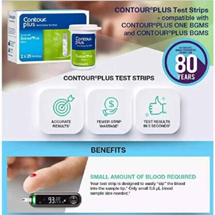Contour Plus 50 Pcs Blood Glucose Test Strip Set