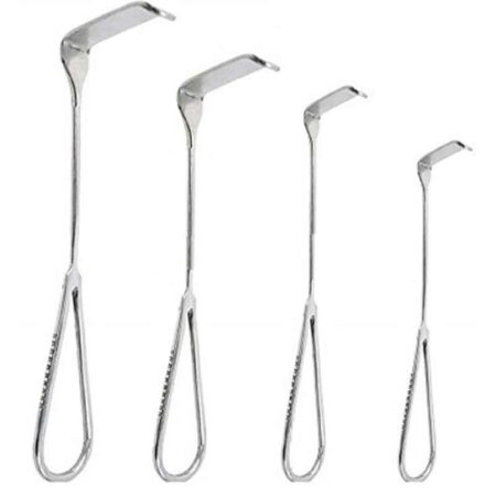 Forgesy 4 Pcs Stainless Steel Langenbeck Retractor Set