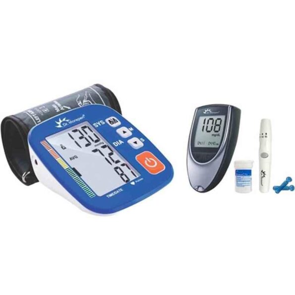 Dr. Morepen BP-02-XL Blood Pressure Monitor & BG-03 Gluco One Monitor Kit with 25 Test Strips Combo