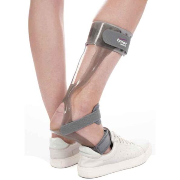 Tynor D430BAC Polypropylene Grey Right Foot Drop Splint with Liner