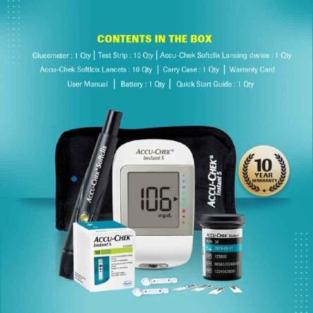 Accu-chek Instant S Meter Glucometer with 60 Instant Test Strips